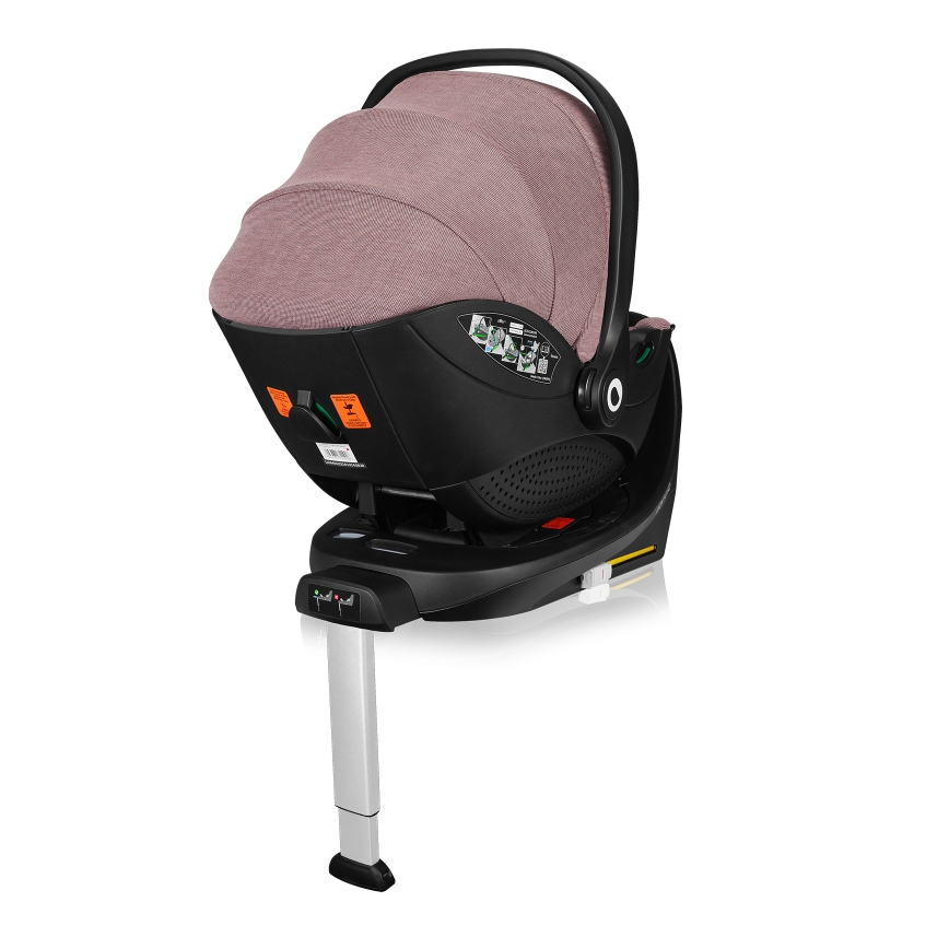 Lionelo - Siège-auto pivotant avec base MOXIE SET i-Size 40-87 cm Rose mauve