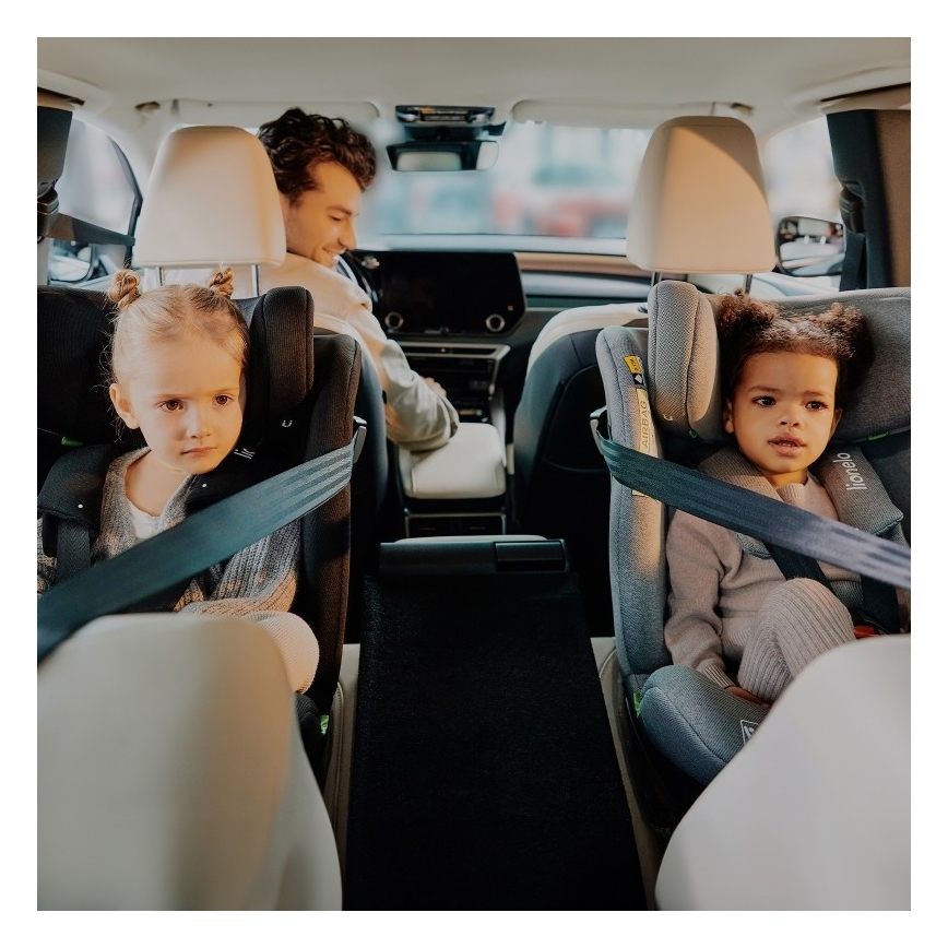 Lionelo - Siège auto pivotant BRAVE i-Size 40-150 cm Noir Carbone