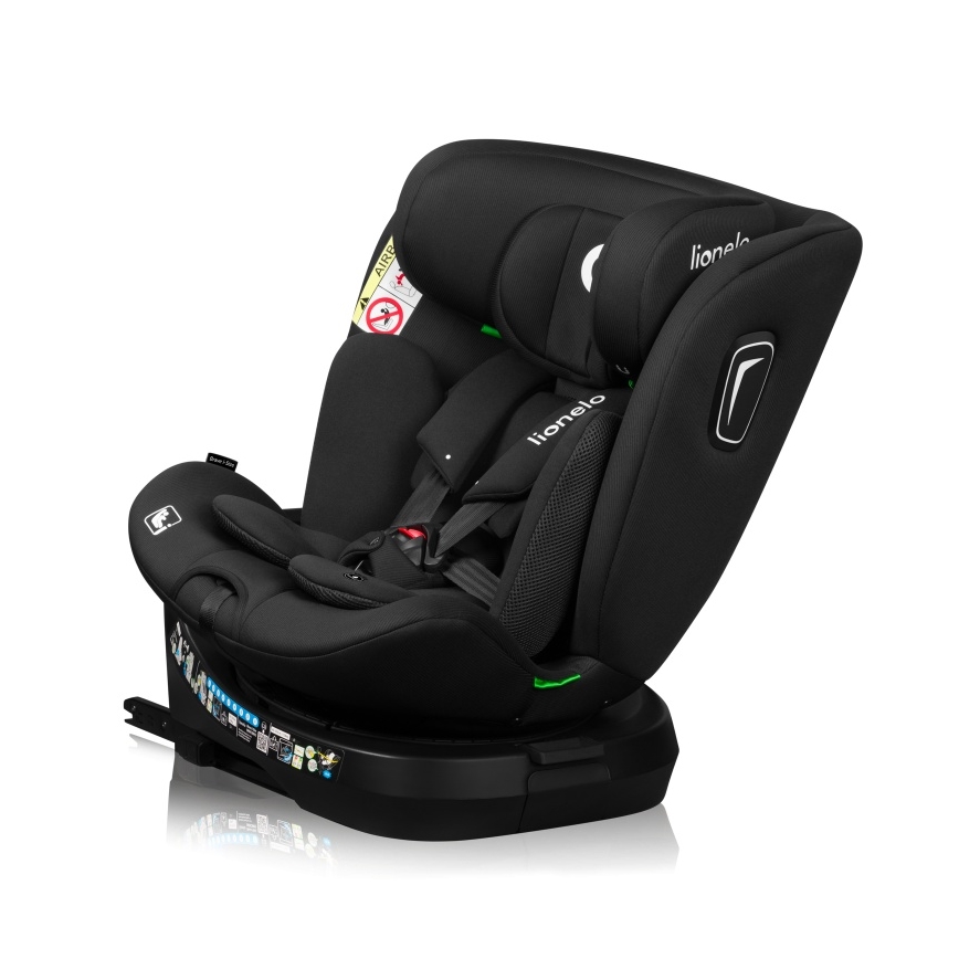 Lionelo - Siège auto pivotant BRAVE i-Size 40-150 cm Noir Carbone