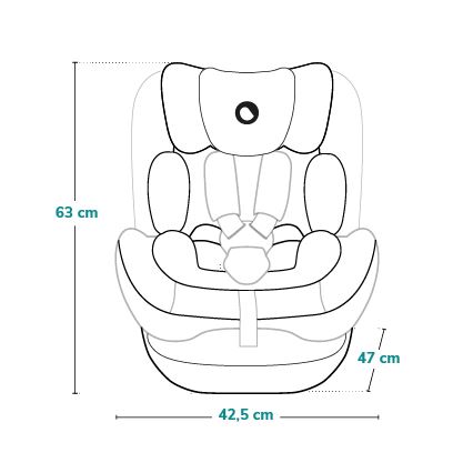 Lionelo - Siège-auto pivotant HARPER i-Size avec base 76-150 cm Noir carbone