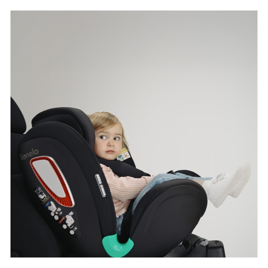 Lionelo - Siège auto pivotant sur base ANTOON PLUS i-Size 40-105 cm Noir Onyx