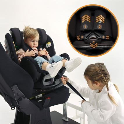 Lionelo - Siège auto pivotant sur base ANTOON PLUS i-Size 40-105 cm Noir Onyx