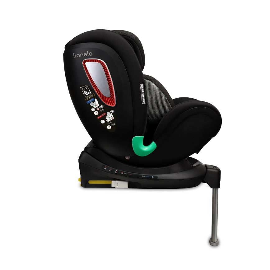 Lionelo - Siège auto pivotant sur base ANTOON PLUS i-Size 40-105 cm Noir Onyx