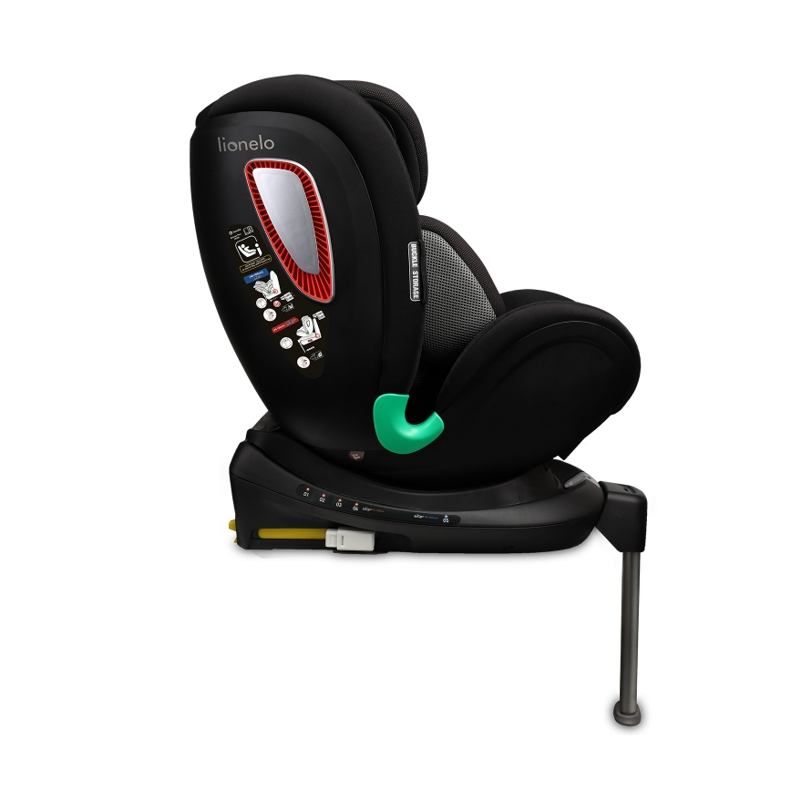 Lionelo - Siège auto pivotant sur base ANTOON PLUS i-Size 40-105 cm Noir Onyx