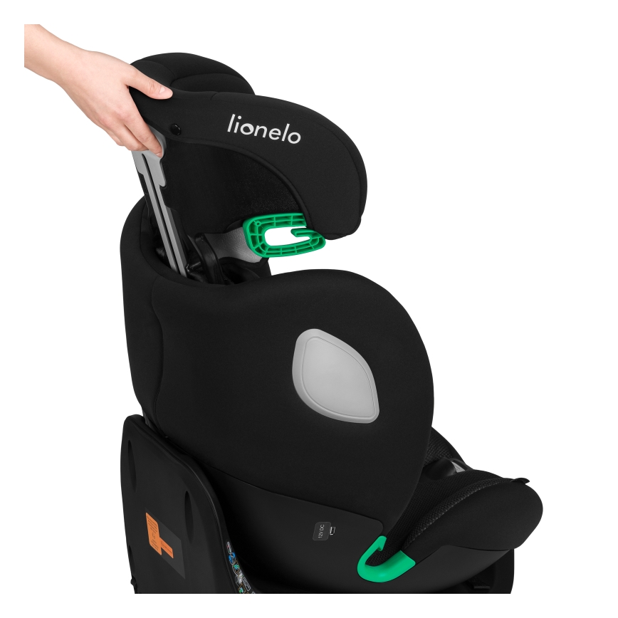 Lionelo - Siège-auto pivotant avec base BRAAM AIR i-Size 40-150 cm Noir Carbone