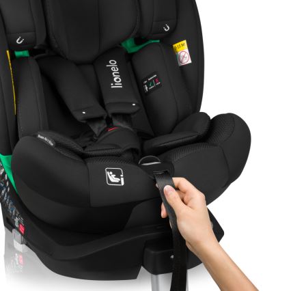 Lionelo - Siège-auto pivotant avec base BRAAM AIR i-Size 40-150 cm Noir Carbone