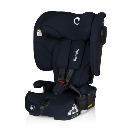 Lionelo - Siège auto pliable NELLY i-Size 76-150 cm Bleu marine