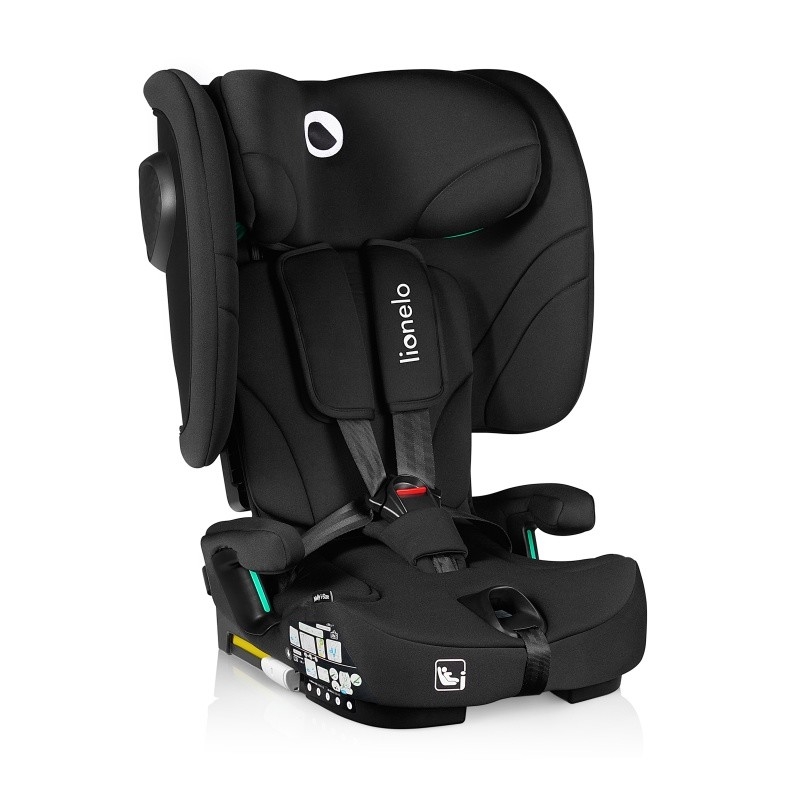 Lionelo - Siège-auto pliable NELLY i-Size 76–150 cm Noir Carbone