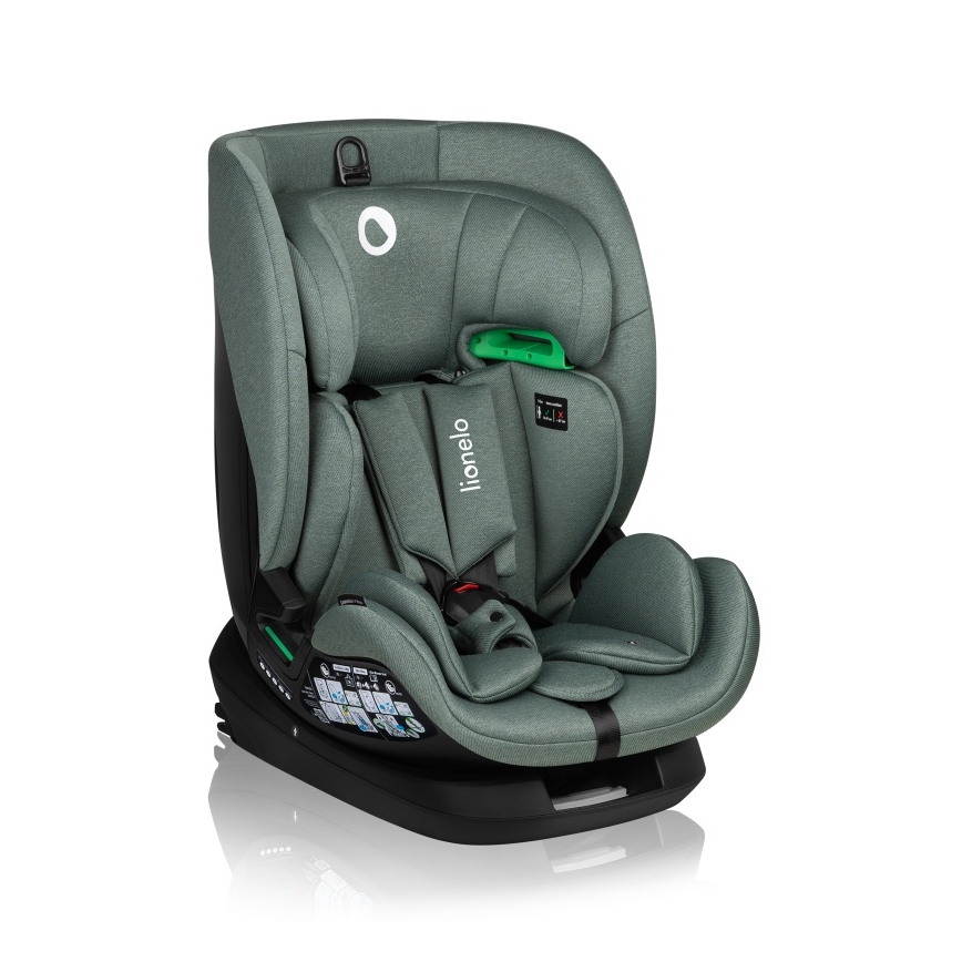 Lionelo - Siège auto pivotant avec base LAVENDER i-Size 76-150 cm Vert pistache