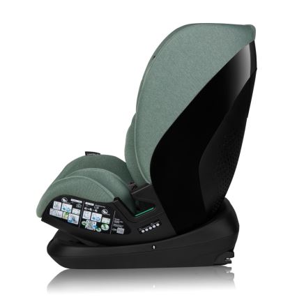 Lionelo - Siège auto pivotant avec base LAVENDER i-Size 76-150 cm Vert pistache