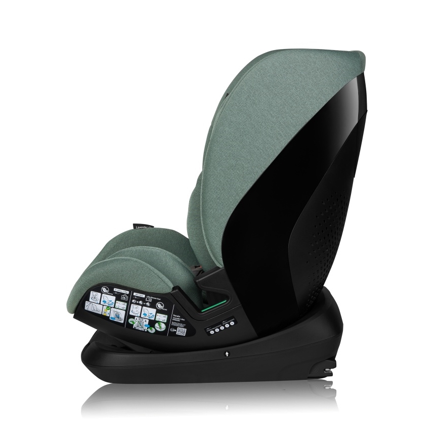 Lionelo - Siège auto pivotant avec base LAVENDER i-Size 76-150 cm Vert pistache