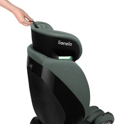 Lionelo - Siège auto pivotant avec base LAVENDER i-Size 76-150 cm Vert pistache