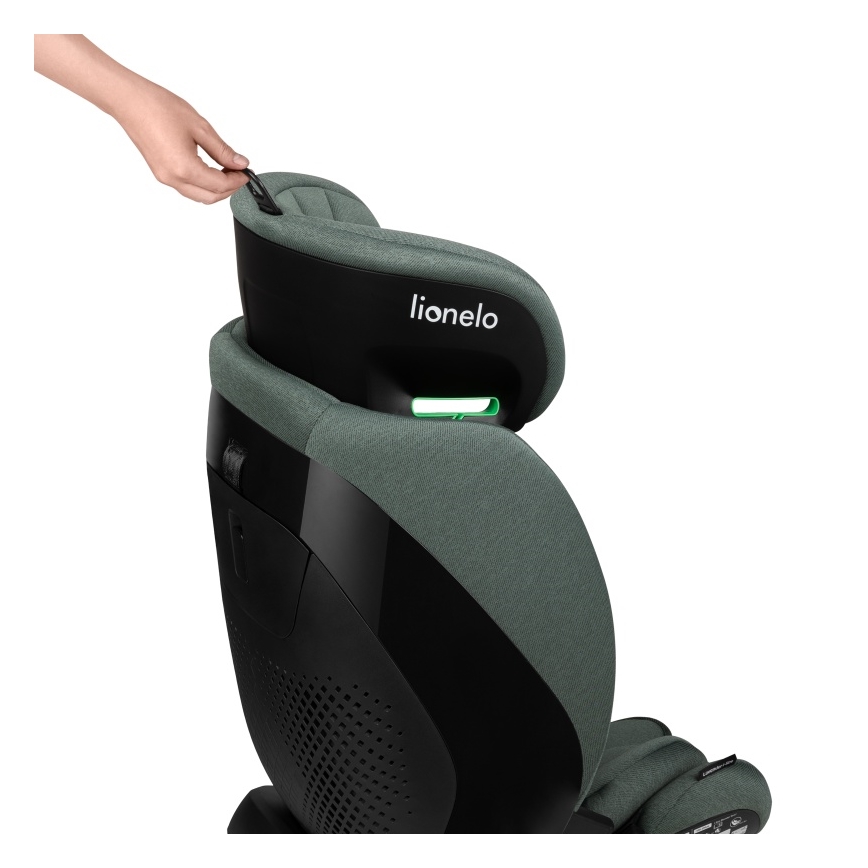 Lionelo - Siège auto pivotant avec base LAVENDER i-Size 76-150 cm Vert pistache