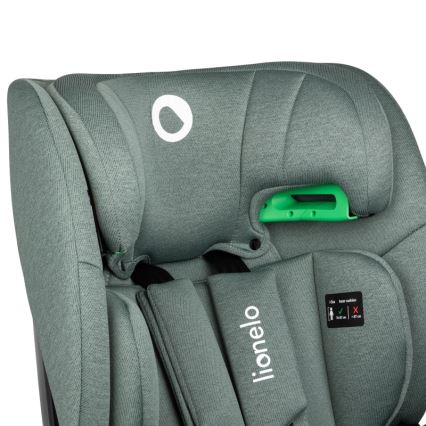 Lionelo - Siège auto pivotant avec base LAVENDER i-Size 76-150 cm Vert pistache