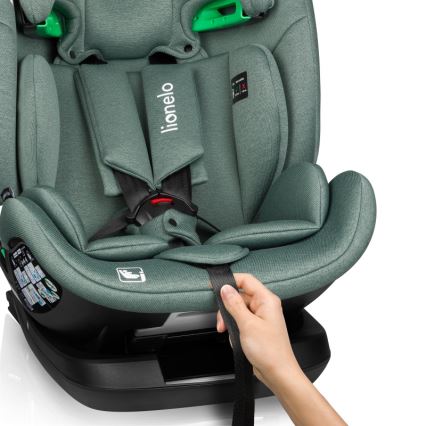 Lionelo - Siège auto pivotant avec base LAVENDER i-Size 76-150 cm Vert pistache