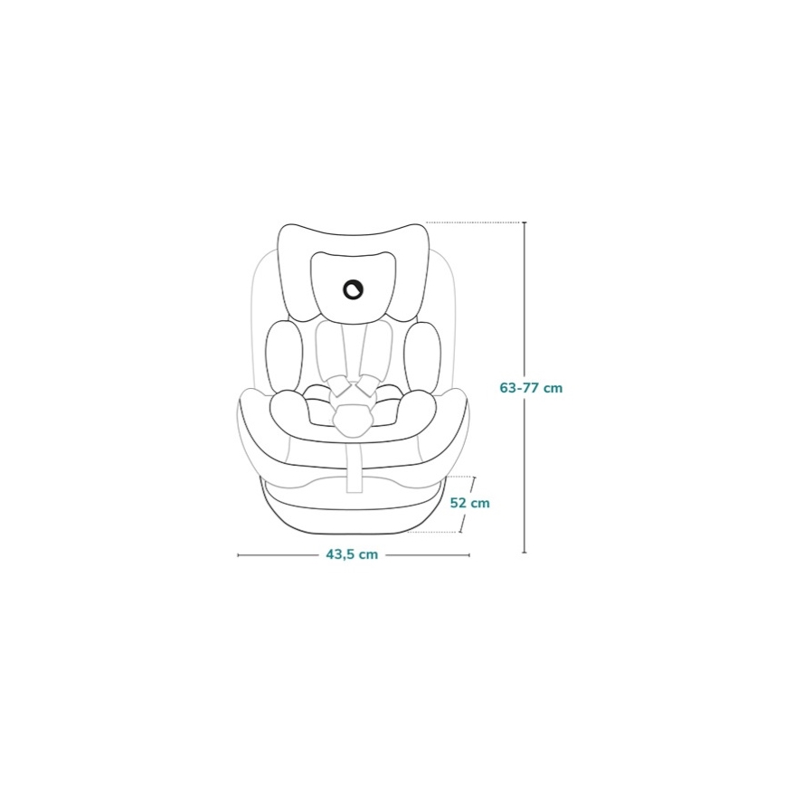 Lionelo - Siège auto pivotant avec base LAVENDER i-Size 76-150 cm Vert pistache