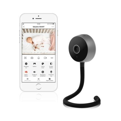 Lionelo - Slimme babyfoon BABYLINE SMART Wi-Fi Zwart