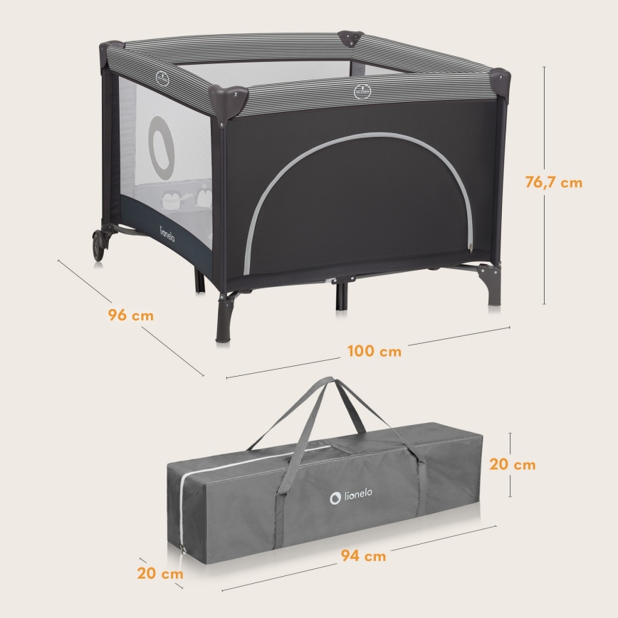 Lionelo - Speelbox BONNIE Grijs Scandi