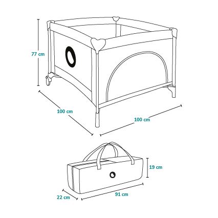 Lionelo - Speelbox MILLE Grijs Groen