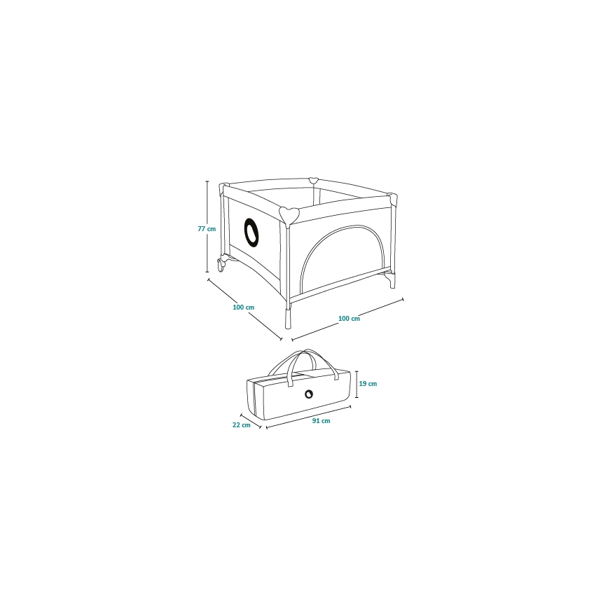 Lionelo - Speelbox MILLE Grijs Groen