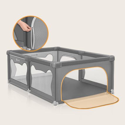 Lionelo - Speelbox WILLOW grijs