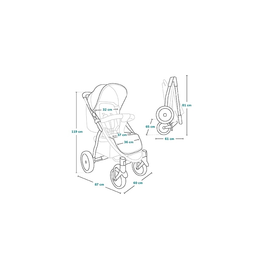 Lionelo - Sportieve buggy ANNET TOUR Golden Moments