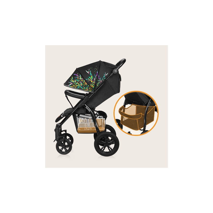 Lionelo - Sportieve kinderwagen ANNET TOUR zwart/groen