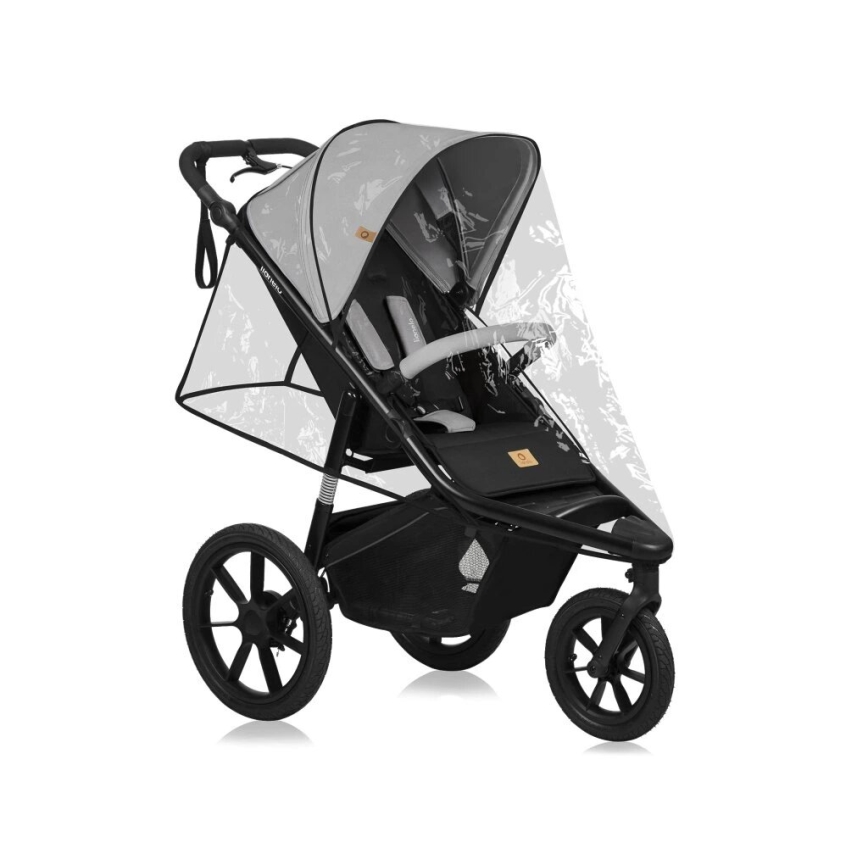 Lionelo - Sportieve kinderwagen AZURA zwart/grijs