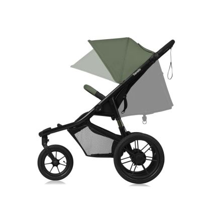 Lionelo - Sportieve kinderwagen AZURA zwart/groen