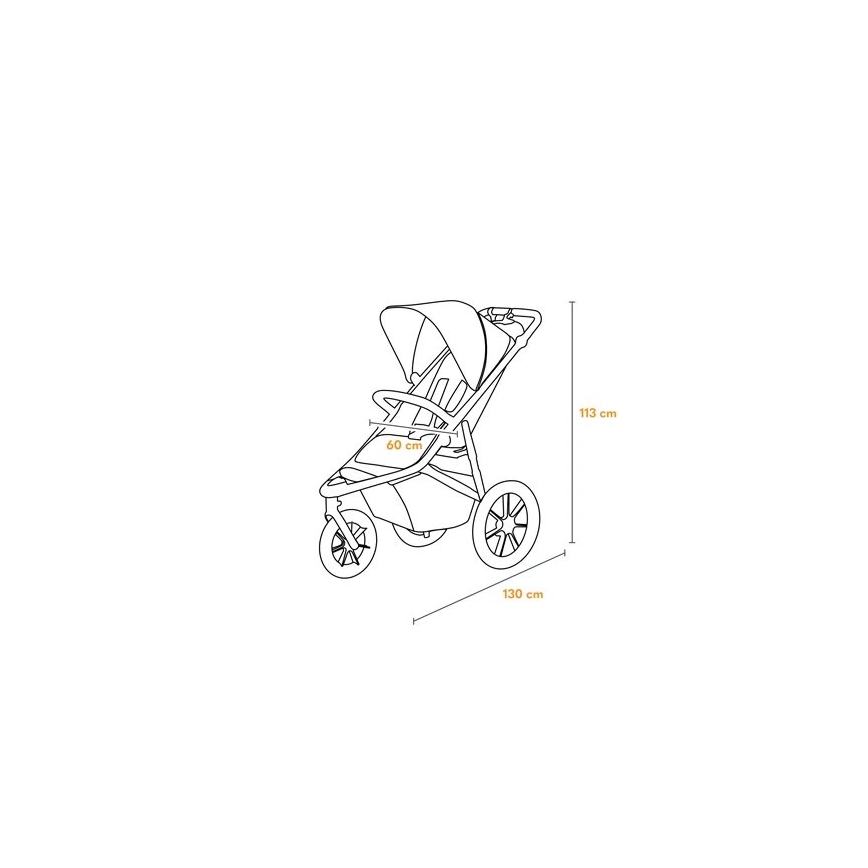 Lionelo - Sportieve kinderwagen AZURA zwart/groen