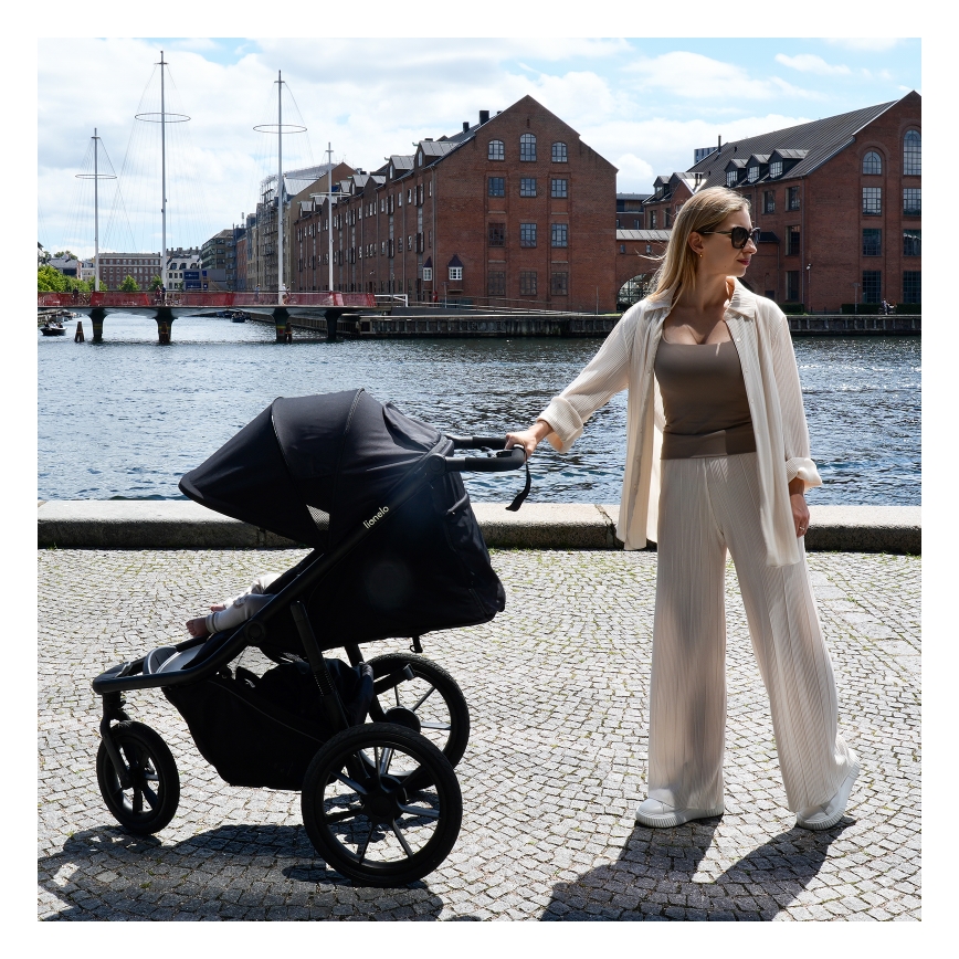 Lionelo - Sportieve kinderwagen AZURA zwart