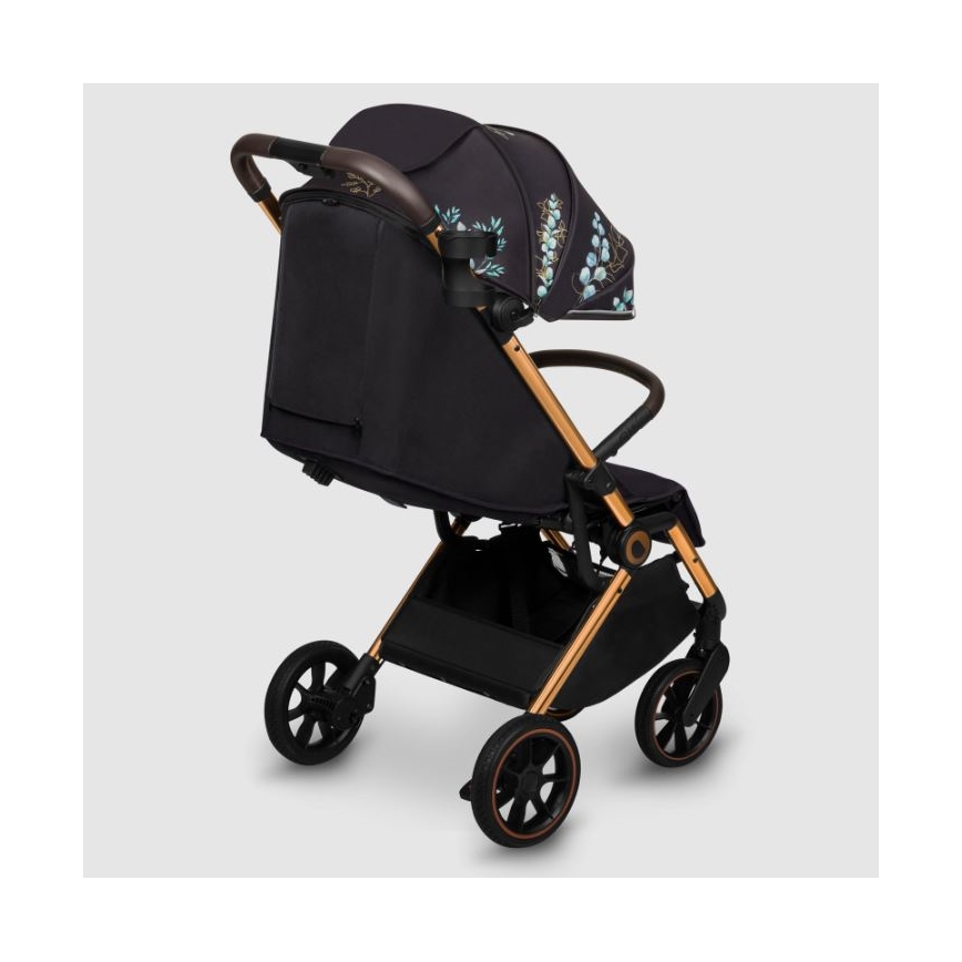 Lionelo - Sportieve kinderwagen CLOE zwart/blauw/goud