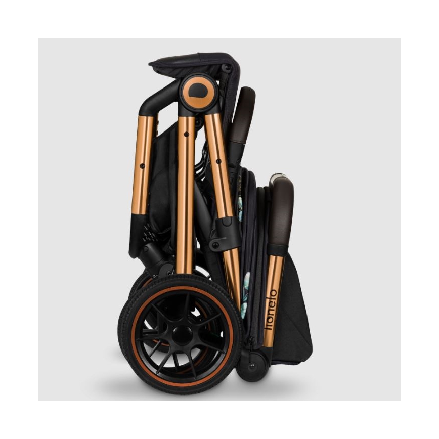 Lionelo - Sportieve kinderwagen CLOE zwart/blauw/goud