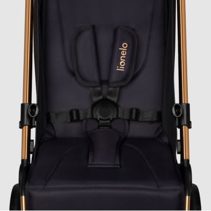 Lionelo - Sportieve kinderwagen CLOE zwart/blauw/goud