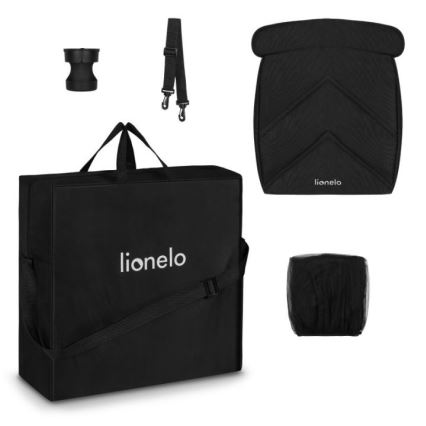 Lionelo - Sportieve kinderwagen CLOE zwart/blauw/goud