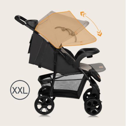 Lionelo - Sportieve kinderwagen EMMA PLUS beige/zwart