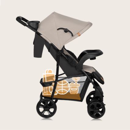 Lionelo - Sportieve kinderwagen EMMA PLUS beige/zwart