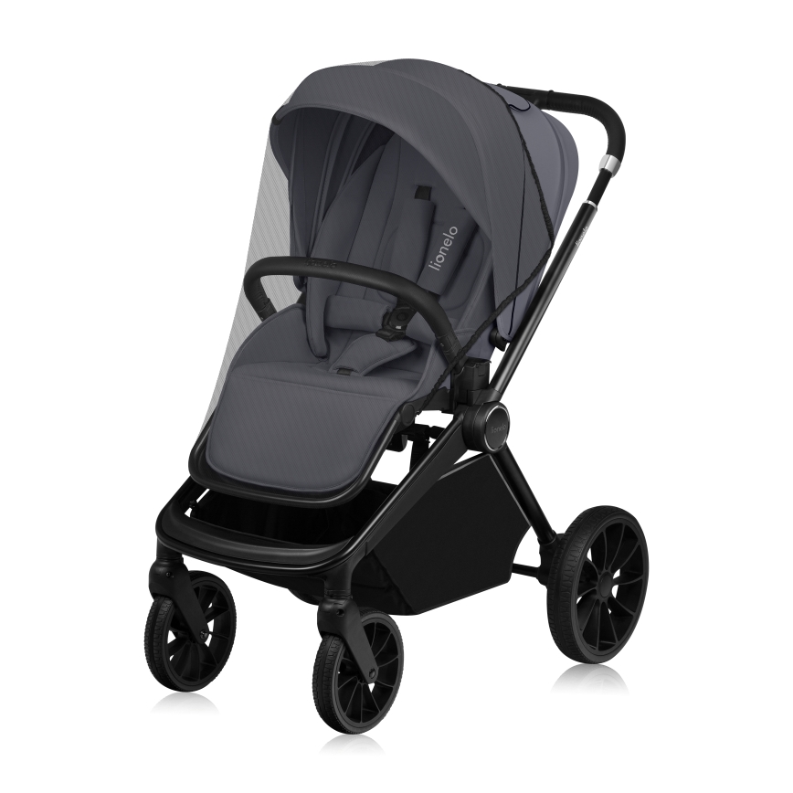 Lionelo - Sportieve kinderwagen MIKA PLUS Grijs Stone