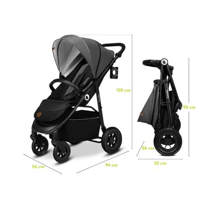 Lionelo - Sportieve kinderwagen NATT Smaragdgroen