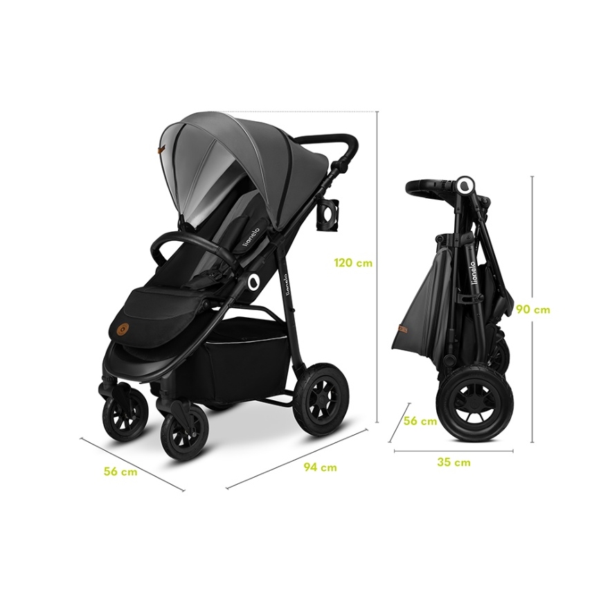 Lionelo - Sportieve kinderwagen NATT Smaragdgroen