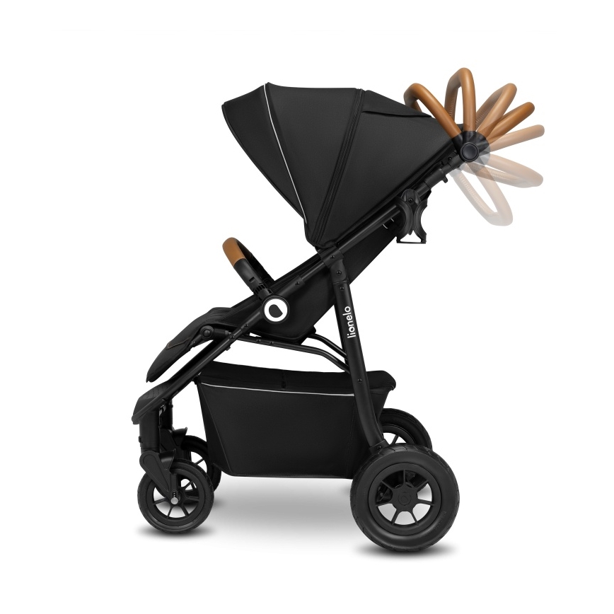 Lionelo - Sportieve kinderwagen NATT Zwarte Onyx