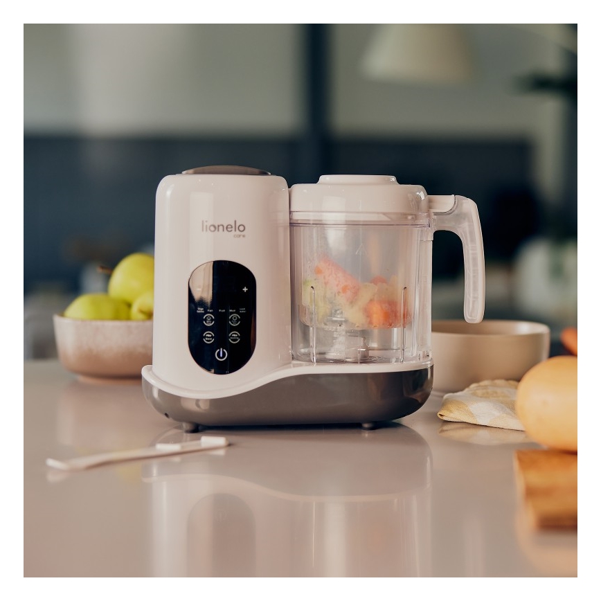 Lionelo - Stoomkoker 5-in-1 BABYMENU 110W/230V wit/grijs