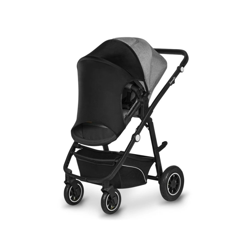 Lionelo - SUN COVER zonnescherm voor kinderwagen, zwart carbon