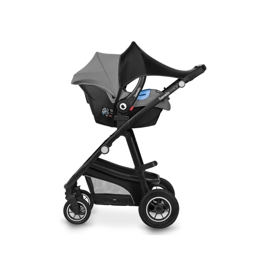 Lionelo - SUN COVER zonnescherm voor kinderwagen, zwart carbon