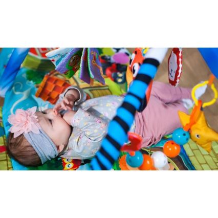 Lionelo - Tapis d'éveil pour bébé avec maisonnette AGNES PLUS