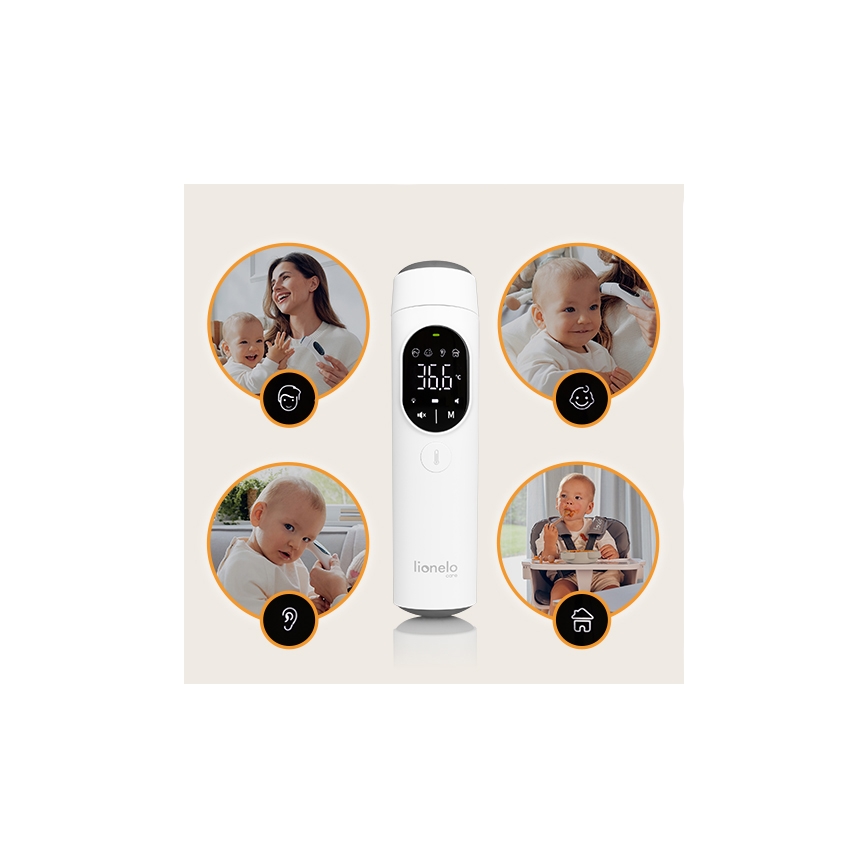 Lionelo - Thermomètre infrarouge FEVERSCAN 2xAAA