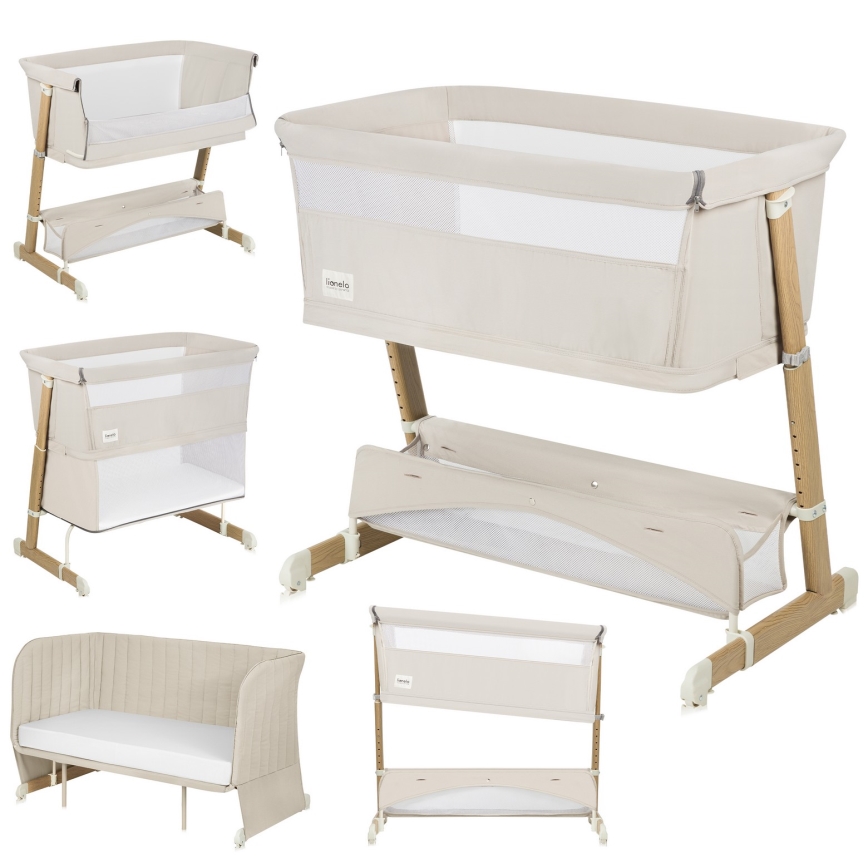 Lionelo - THOMI PLUS 5-in-1 babybedje zandbeige