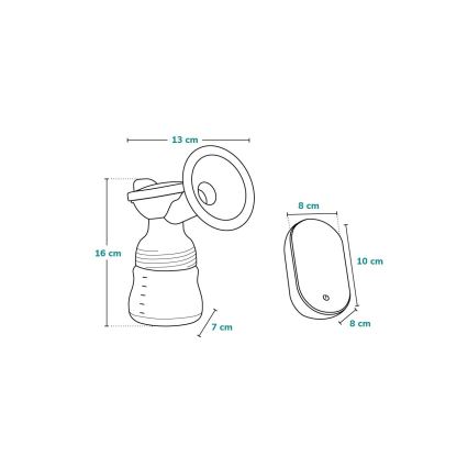 Lionelo - Tire-lait électrique rechargeable FIDI GO 5V 1200 mAh 150ml