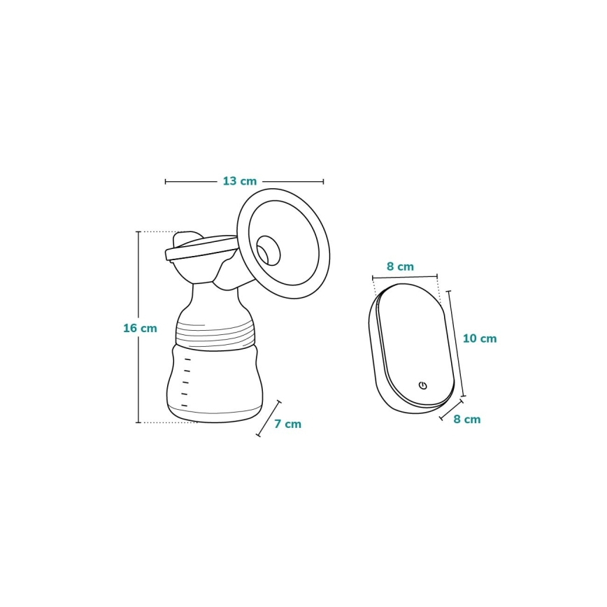 Lionelo - Tire-lait électrique rechargeable FIDI GO 5V 1200 mAh 150ml