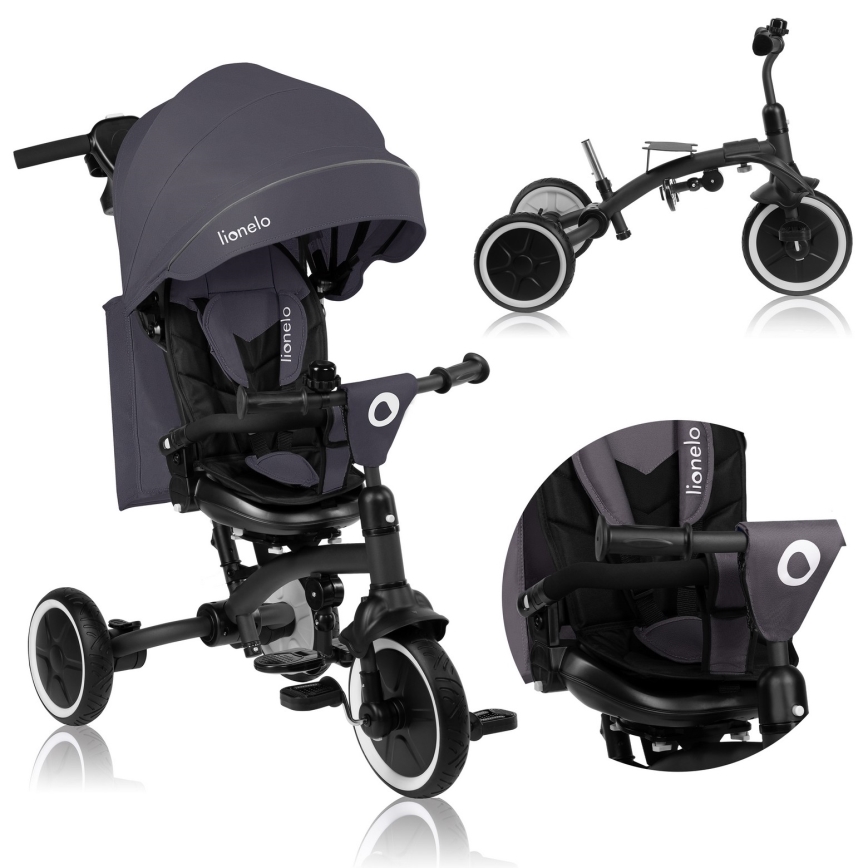Lionelo - Tricycle enfant TRIS PLUS Grey Stone